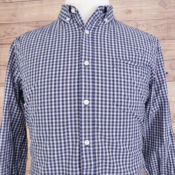 NAT NAST GINGHAM CHECK LONG SLEEVE BUTTON DOWN SHIRT MENS L - Picture 1 of 8